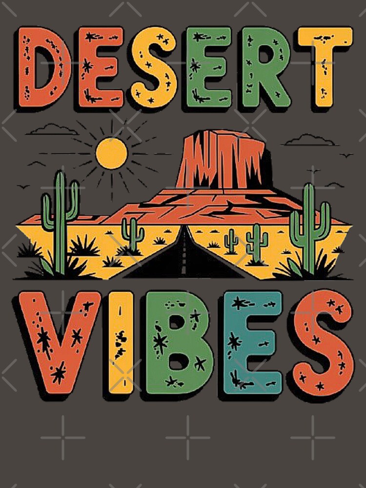 Desert Vibes Cactus Sunset Design with Western Landscape Art by love3617