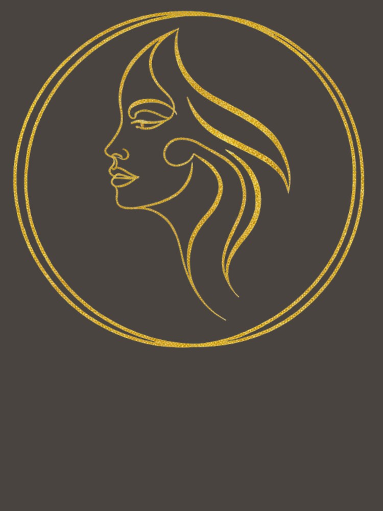 Golden Woman – Minimalist Female Line Art by MonaRose_Art