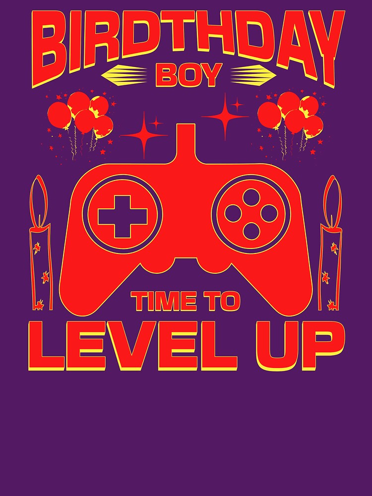 Gamer Birthday Boy Time To Level Up Video Game Controller by Abaseen