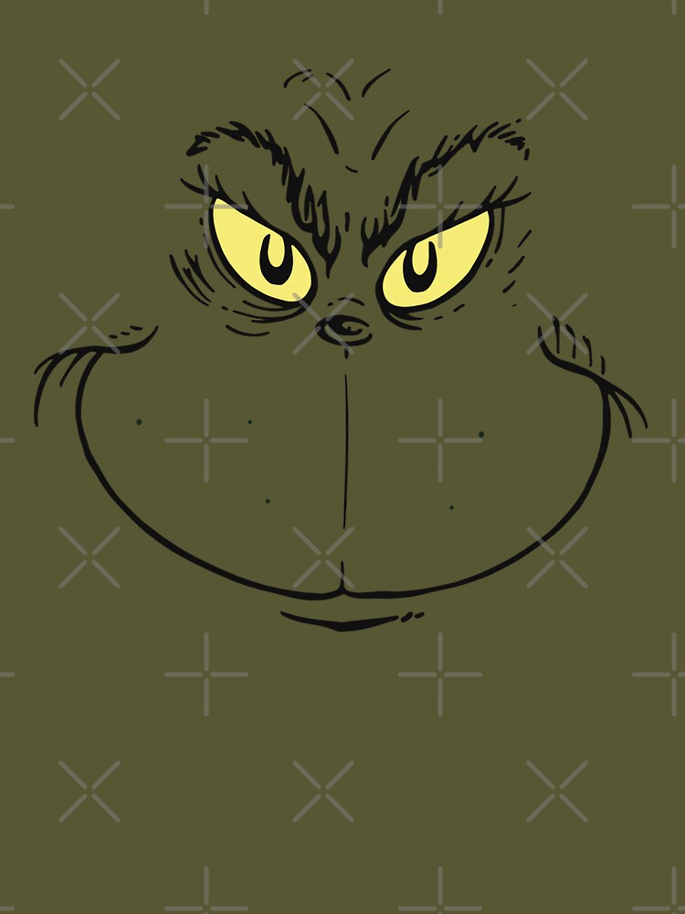 The Mean One - Grumpy Green Christmas Face by Arcaucil