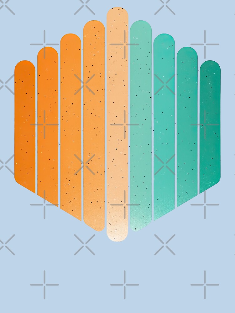 Geometric Retro Gradient Sunset Stripe Design by ArtfulWeave