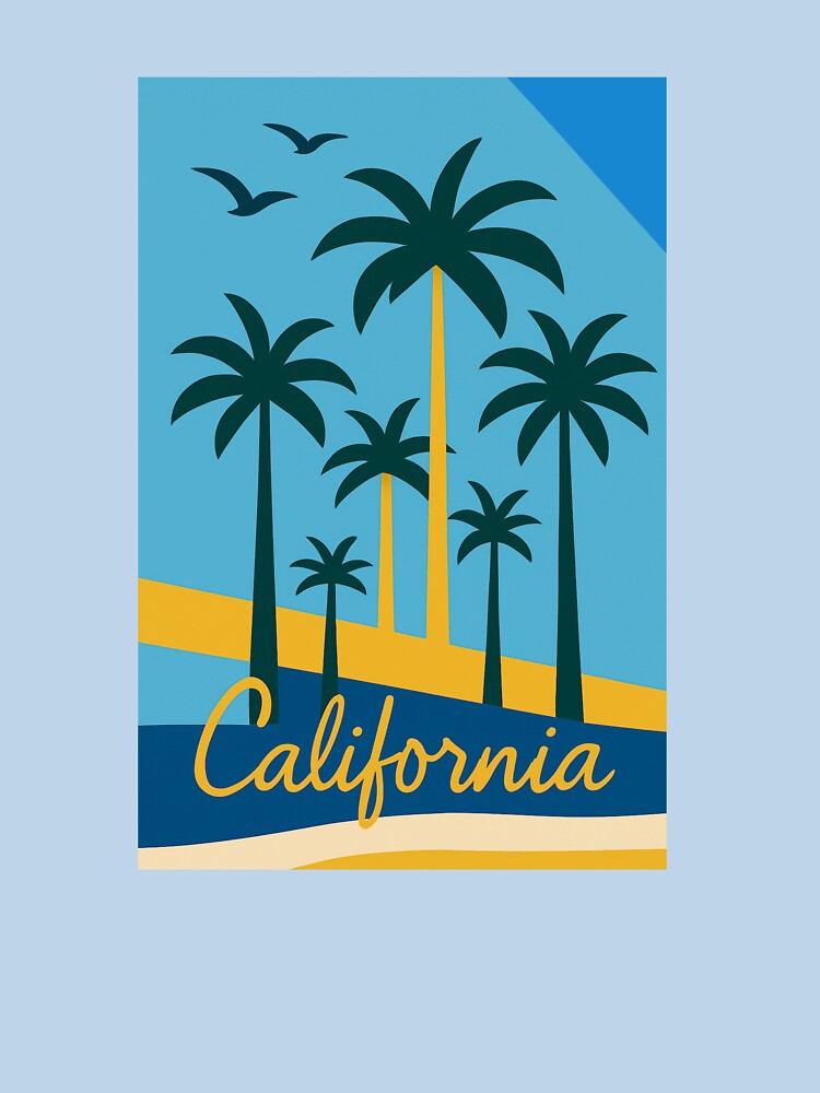 Retro California – Palm Trees and Summer Vibe by Pacific Art