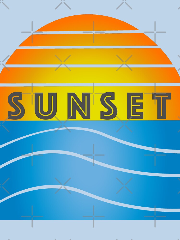 Ocean Sunset Blue bkgrd by Orchyd