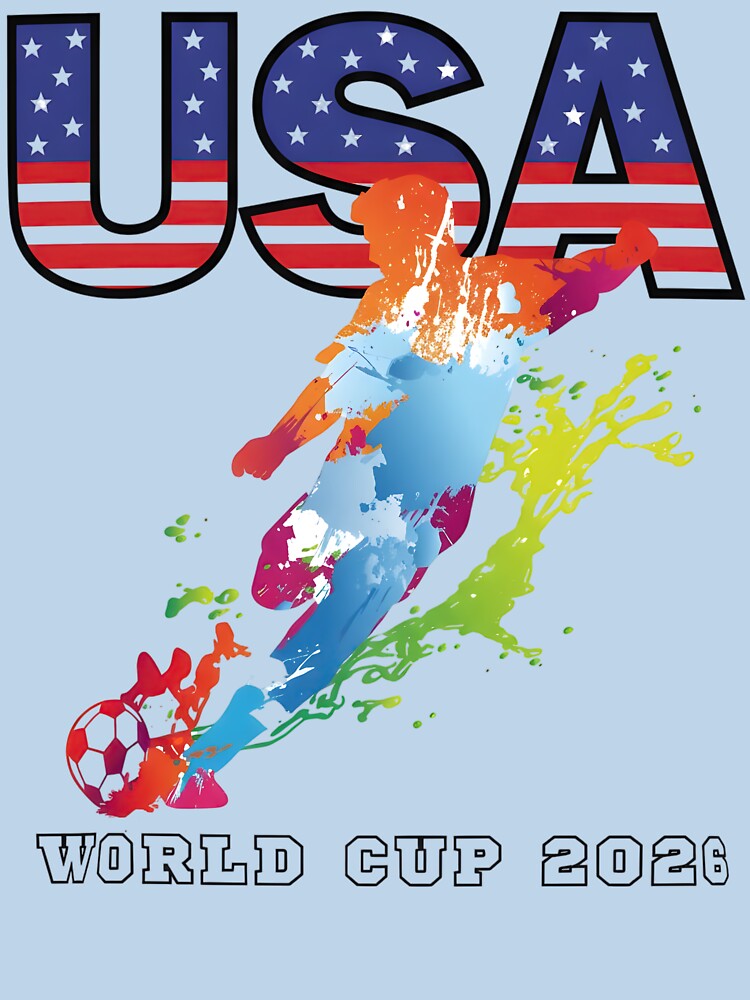 USA CAN MEX 26 Football Shirt | Color Splash International Fan Tee by BelindaVDavis