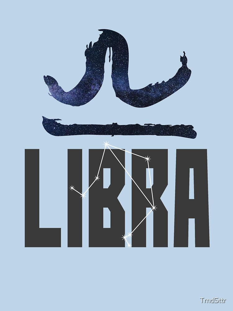 Libra Birthday Gift with Zodiac Sign Constellation and Symbol by TrndSttr