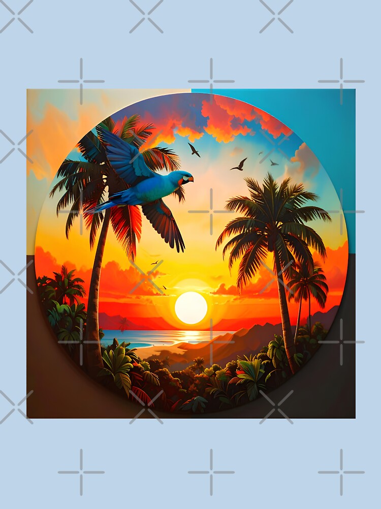 Parrot in the beach sunset by Creative Visualize