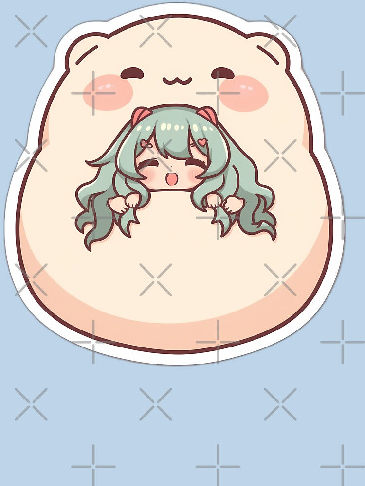 Chilling With My Dumpling - Kawaii Chibi Anime Girl & Bao Plushie by Swizzy2vore