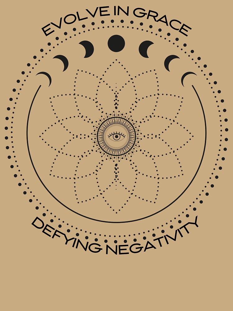 Evolve in Grace, Defy Negativity, Evil Eye Protection, Moon Phases by Celestial Charm Co