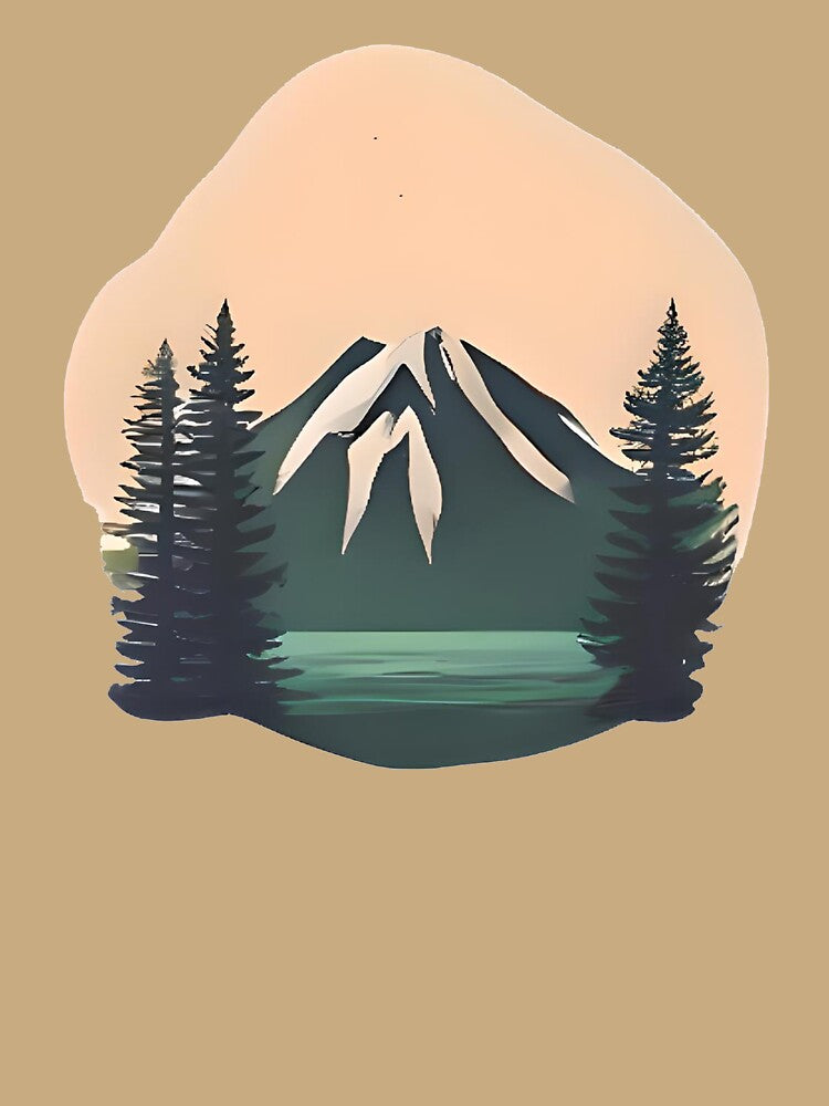 Snow-Capped Serenity – Majestic Mountain Landscape by SavvyJuanDesign