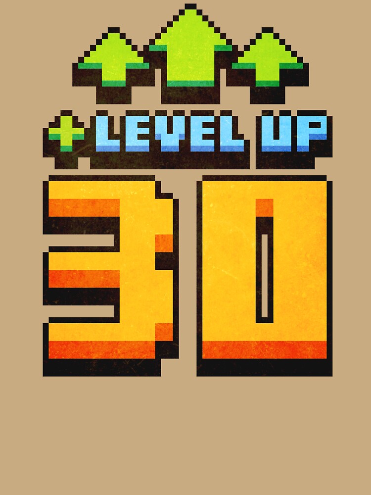 Level Up 30 Lvl Pixel Art Birthday Gift by PixelDrukiPL