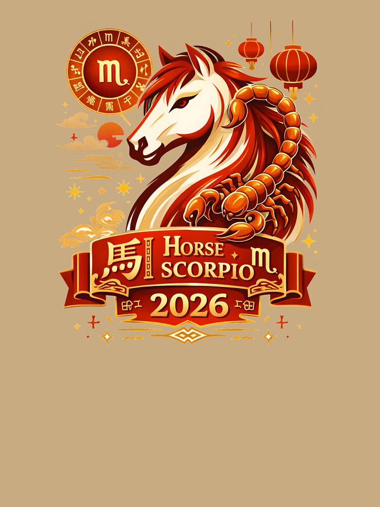 Year of the Horse 2026: Scorpio Chinese Zodiac Aesthetic by anjaz100