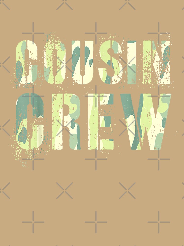 Funny COUSIN CREW Summer Boot Camp Family Vacation Trip Camo T-Shirt by ‘Nothing Scares Me’ Store