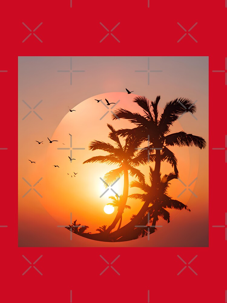 Palm trees in sunset by Creative Visualize