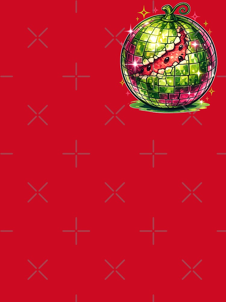 "Disco Ball Watermelon — Retro Summer Party Fruit" by spectomine