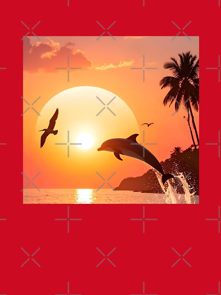 Dolphin in the beach sunset by Creative Visualize