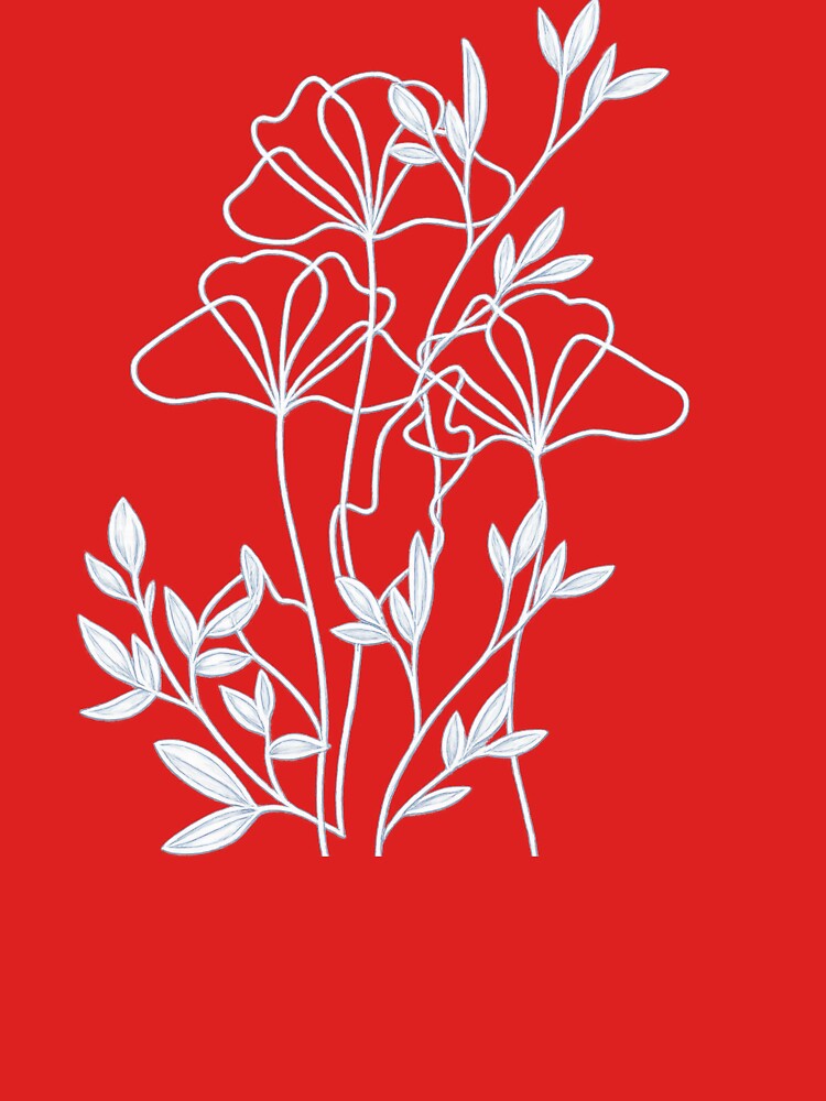 Pearlescent White‑Silver Botanical Line Art – Minimalist Transparent Floral Illustration by EdgeSphere