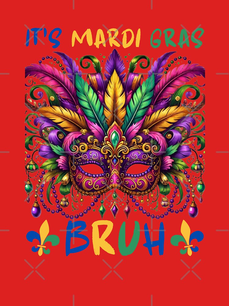 Mardi Gras Mask Shirt – Colorful New Orleans Festival Party Tee by TheRamesCo
