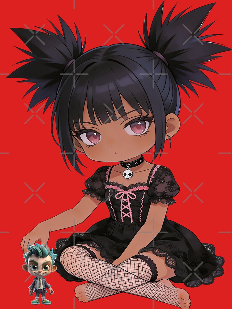 Pastel Goth Anime Chibi by unboxedbyJuls