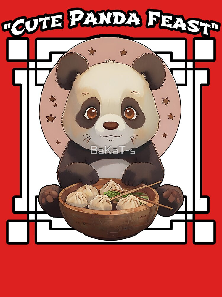 "Cute Panda Feast" by BaKaT-s