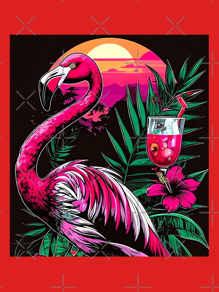 A flamingo in a sunset tropical vacation by Creative Visualize