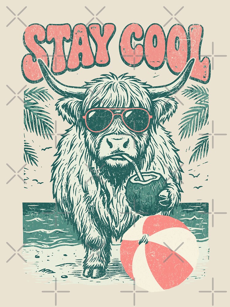 Cool Highland Cow Tropical Beach Vacation by AwesomeBeyondLimits