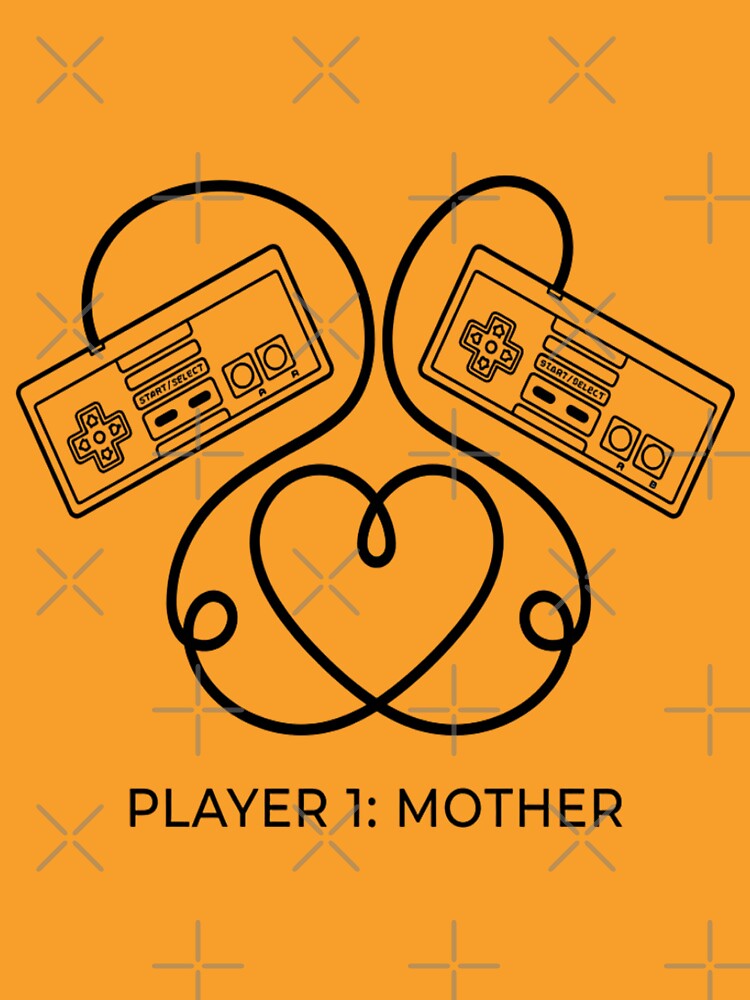 Player 1 Mom Gaming Shirt - Mother's Day Gift for Gamer Moms - Retro Video Game Tee by inspik