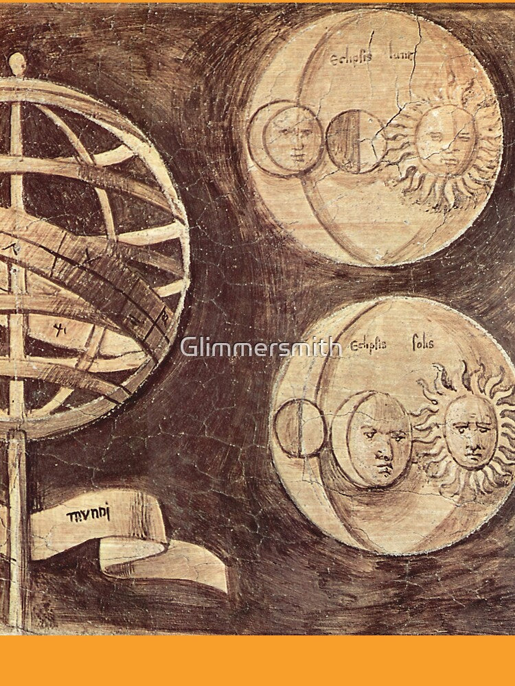 The Globe Moon and Sun by Giorgione Antique sky Map by Glimmersmith