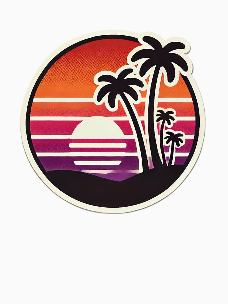 Retro Tropical Sunset Vibes by JavisSRDesign