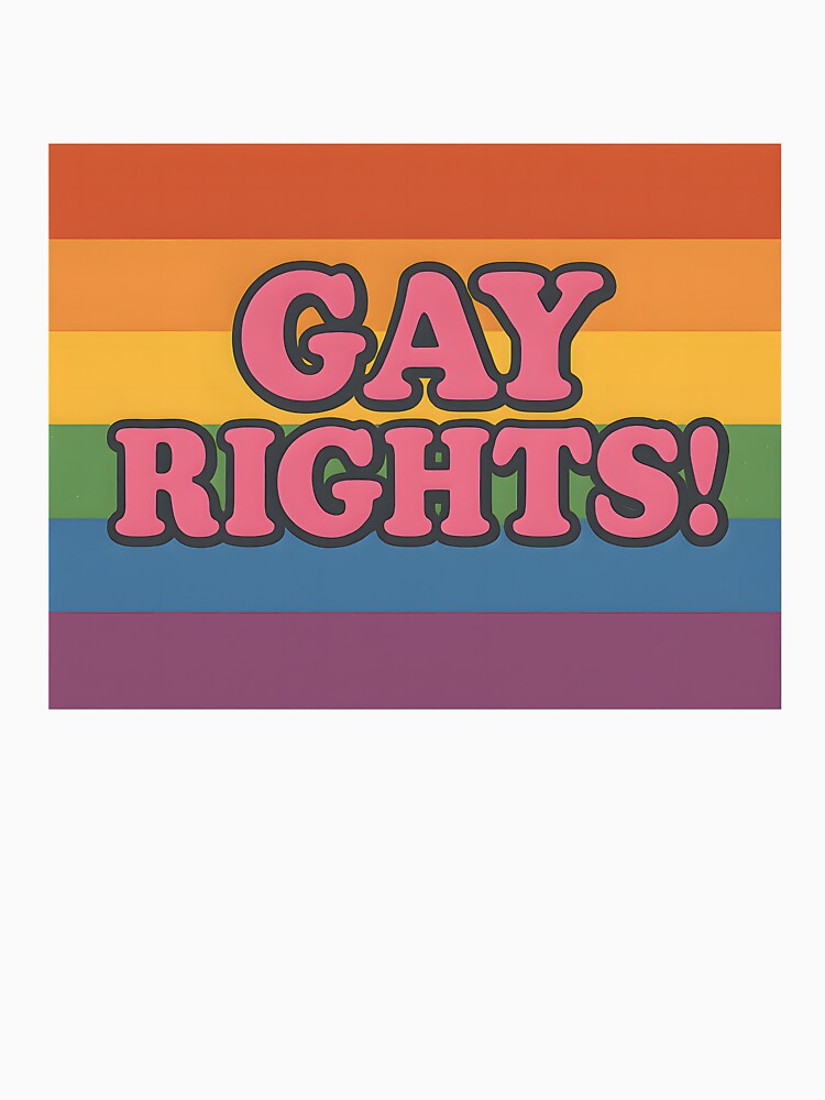 GAY RIGHTS! – Bold Retro Pride Flag Design by Haus Of Sin