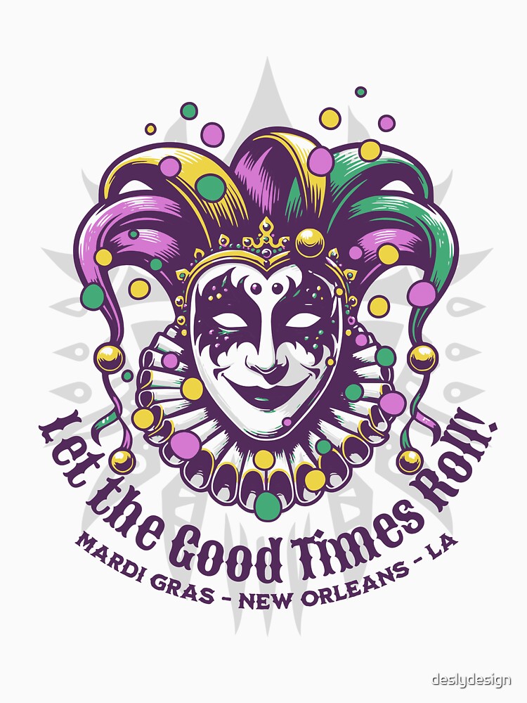 Mardi Gras Jester Mask Design: Let the Good Times Roll by deslydesign