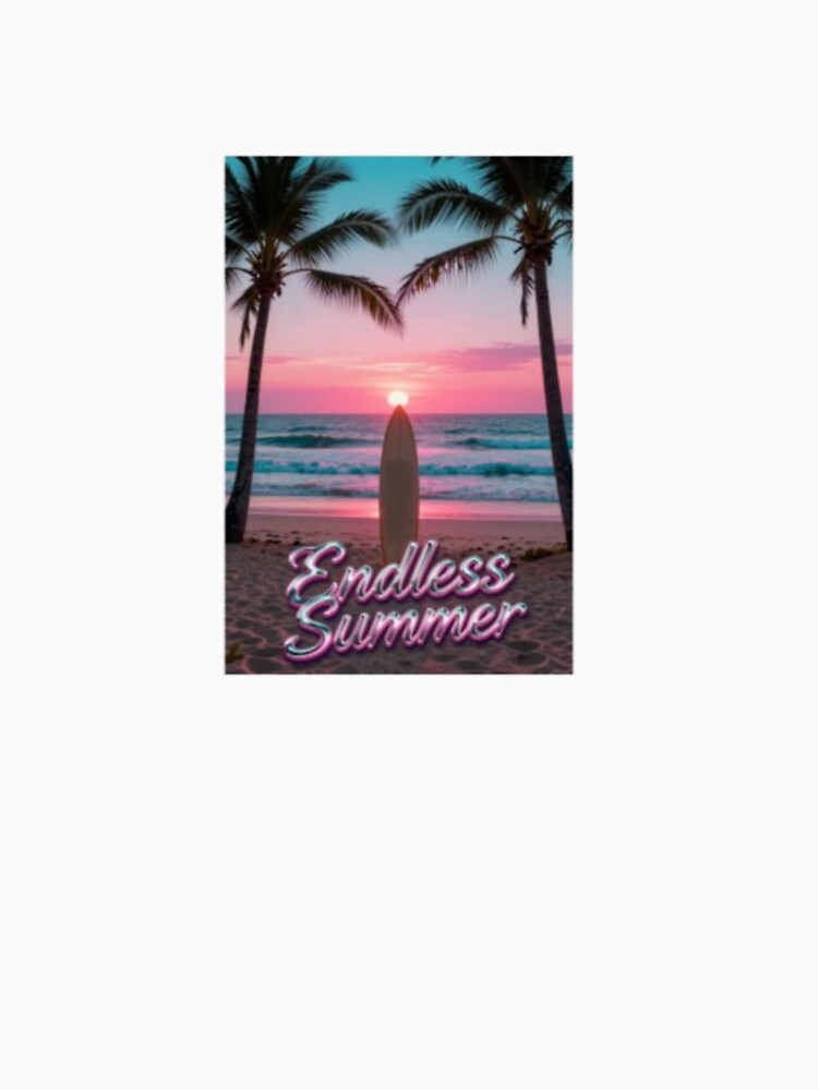 Retro Endless Summer Surf Beach Sunset by ByKayaPrints
