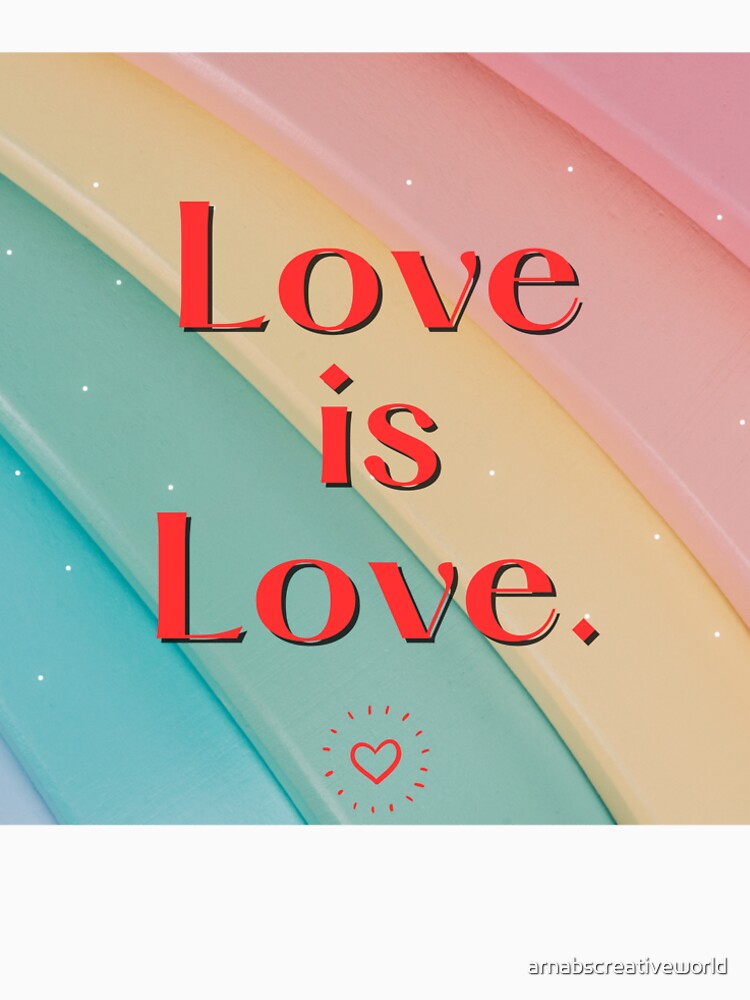Love Is Love | Inspirational Rainbow Pride Pillow Design by arnabscreativeworld