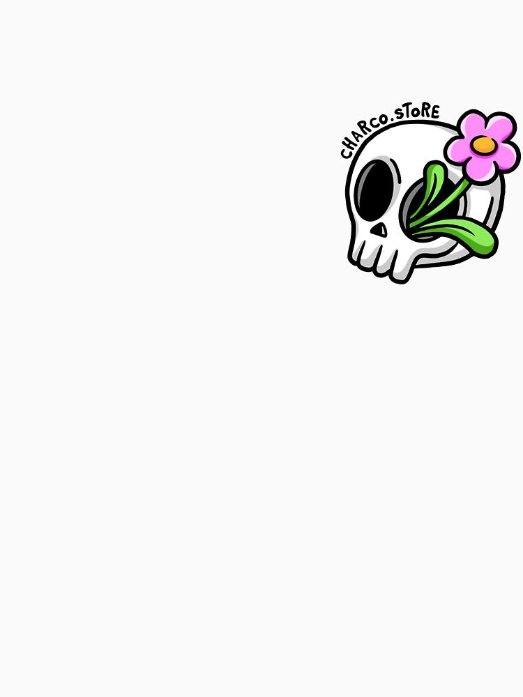 Halloween Skull With Flower | Creepy Cute by Charco.Store – Bold Expressive Graphics & Alt Streetwear Art