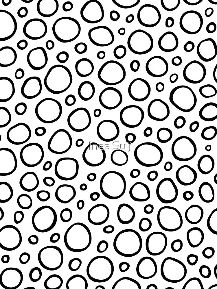 Circles Pattern Black and White 1 by PAPER MOON art & design