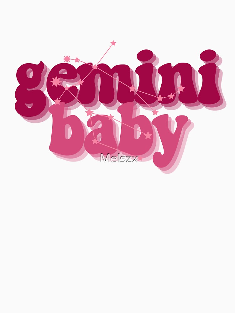 gemini baby zodiac sign design for tshirt sticker by Melszx