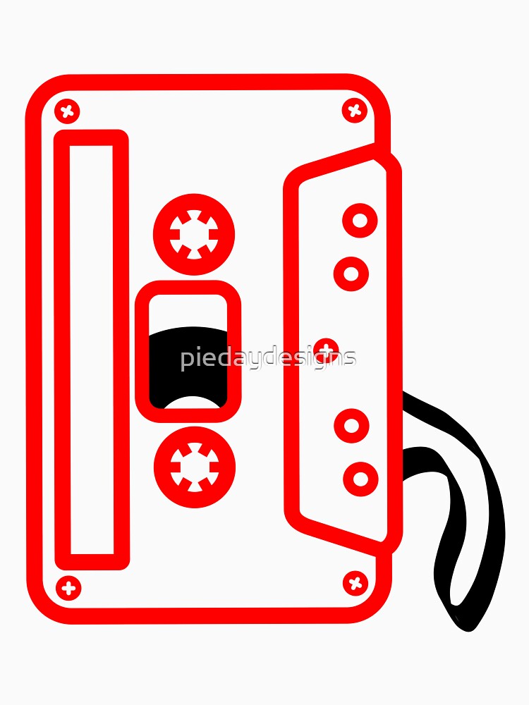 Minimalist 80s cassette tape by piedaydesigns