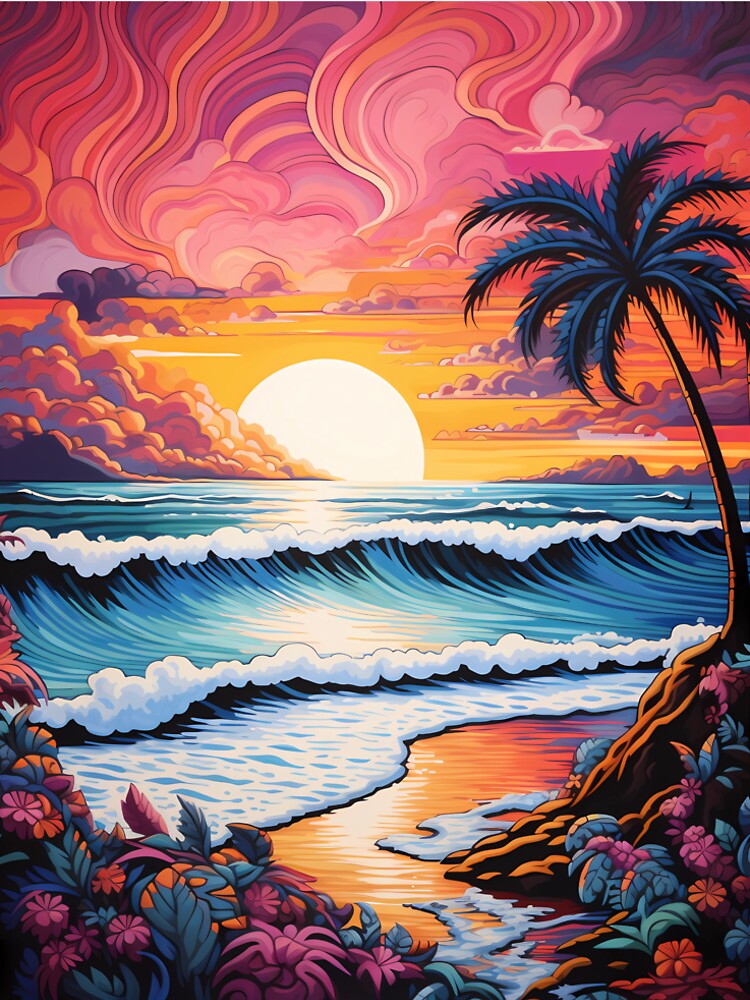 Psychedelic Beach by Win Hardy