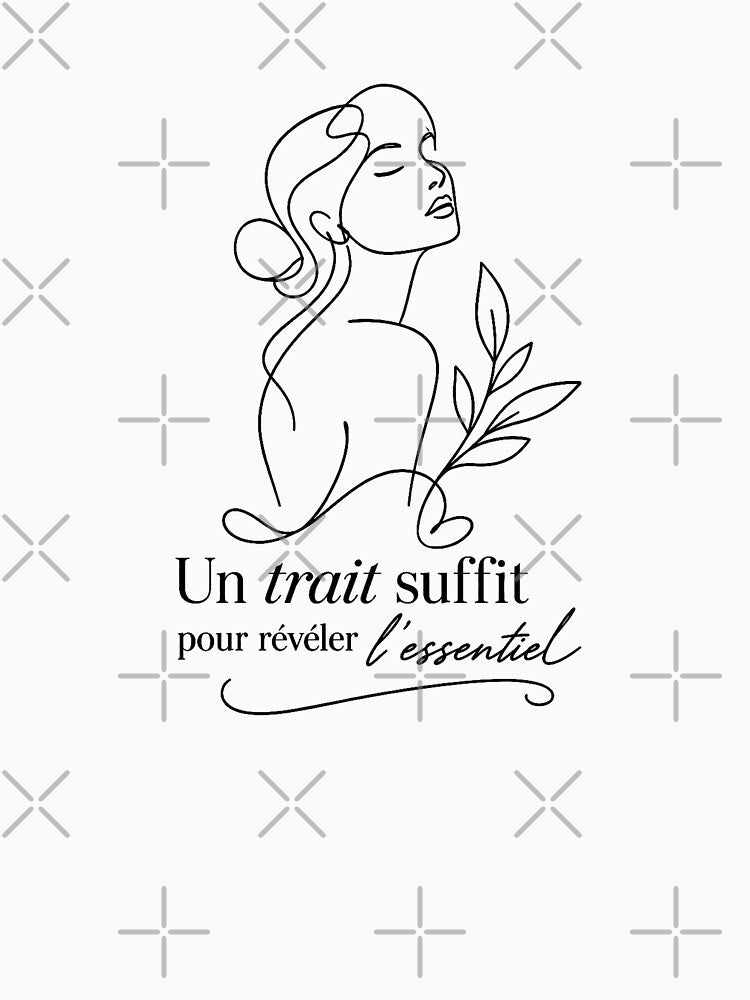 A single line is enough to reveal the essential – Minimalist woman in line art by CR3@TIX-BOUTIK
