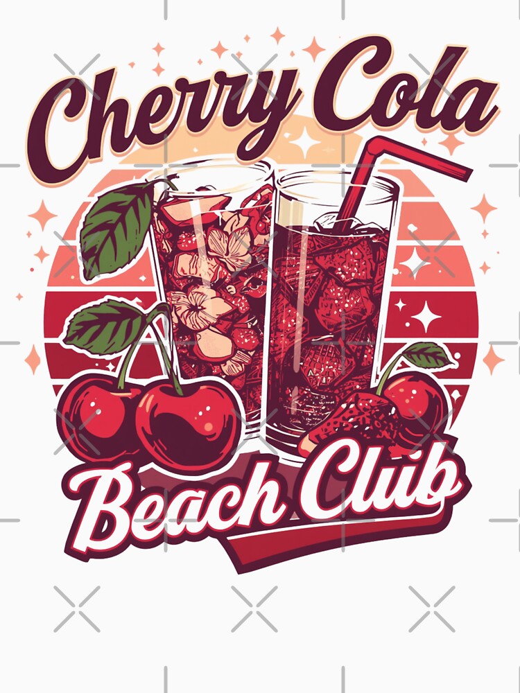 Cherry Cola Beach Club Retro Vintage Summer Aesthetic by KaBaRen