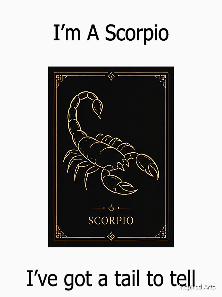 Scorpio zodiac sign with tail raised by Inspired Arts