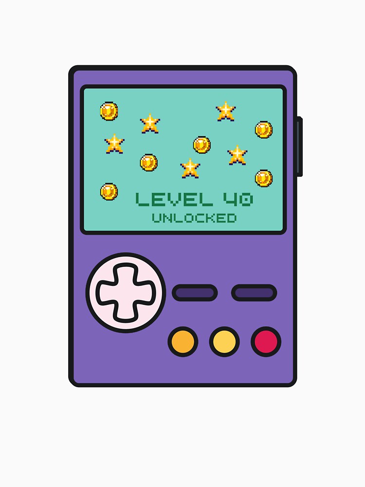 Level 40 Unlocked – Gamer Birthday Gift – 40th Birthday Gaming by Printlab_design