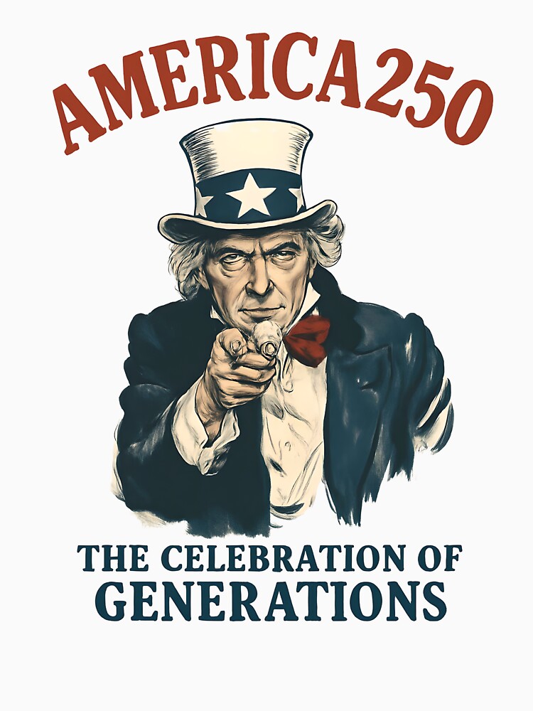 America 250 – Uncle Sam Patriotic Anniversary Design by HANG ON STUDIO