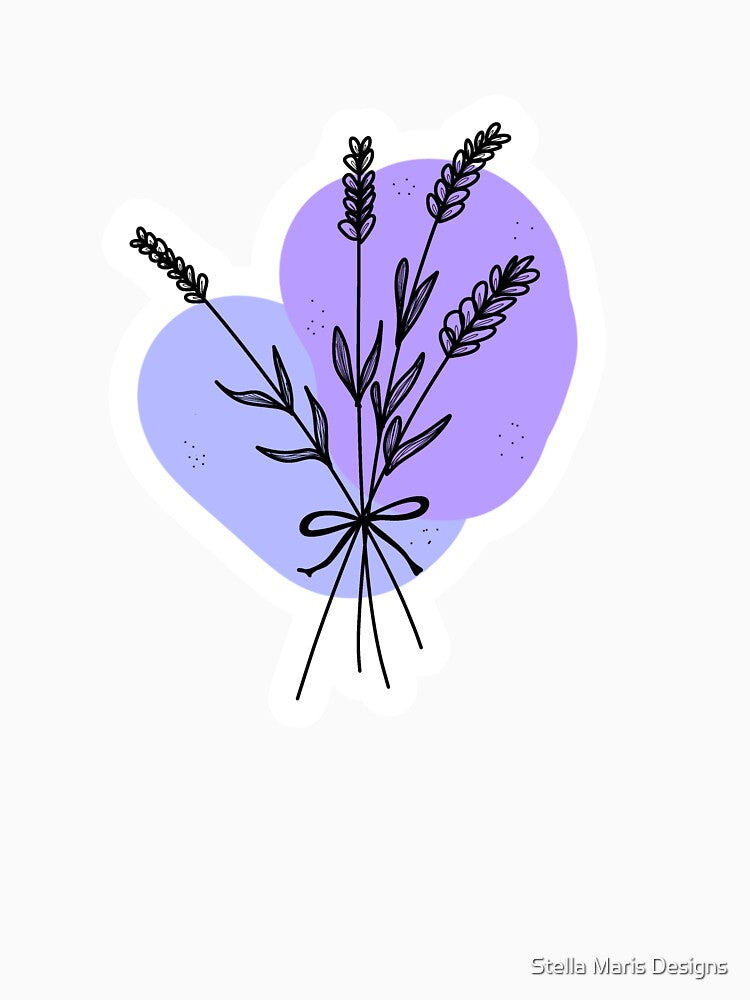 Lavender Bouquet – Elegant Botanical Line Art by Stella Maris Designs