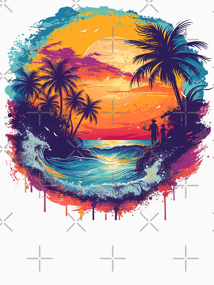 Tropical Mirage – Abstract Palm Beach Graphic by TT Design & Creative Studio