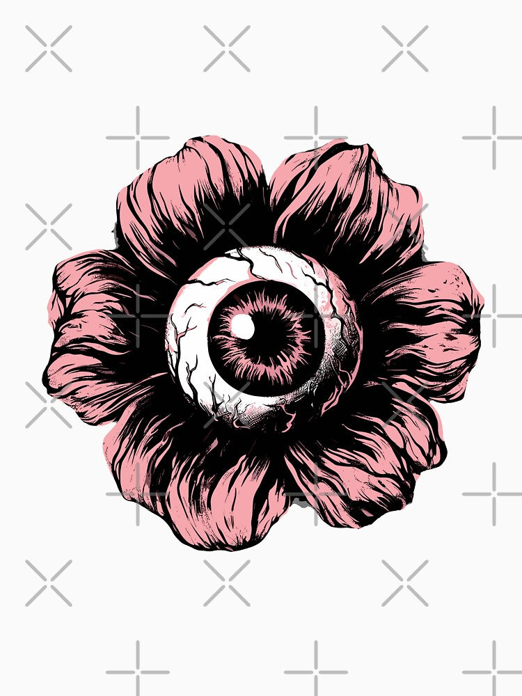 Gothic eye rose pastel aesthetic by Emegan Print Art