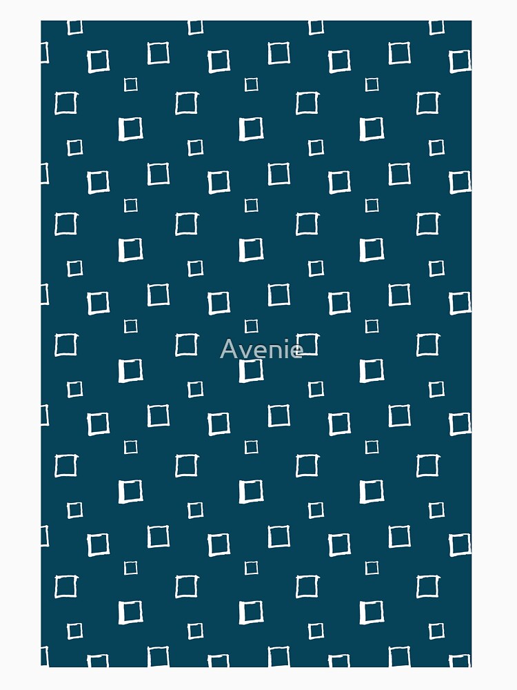 Hand Drawn Squares - Navy by Avenie