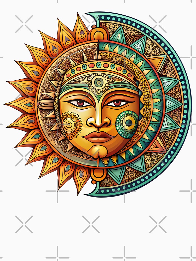 Celestial Balance – Vibrant Sun and Moon Mandala Design by TT Design & Creative Studio
