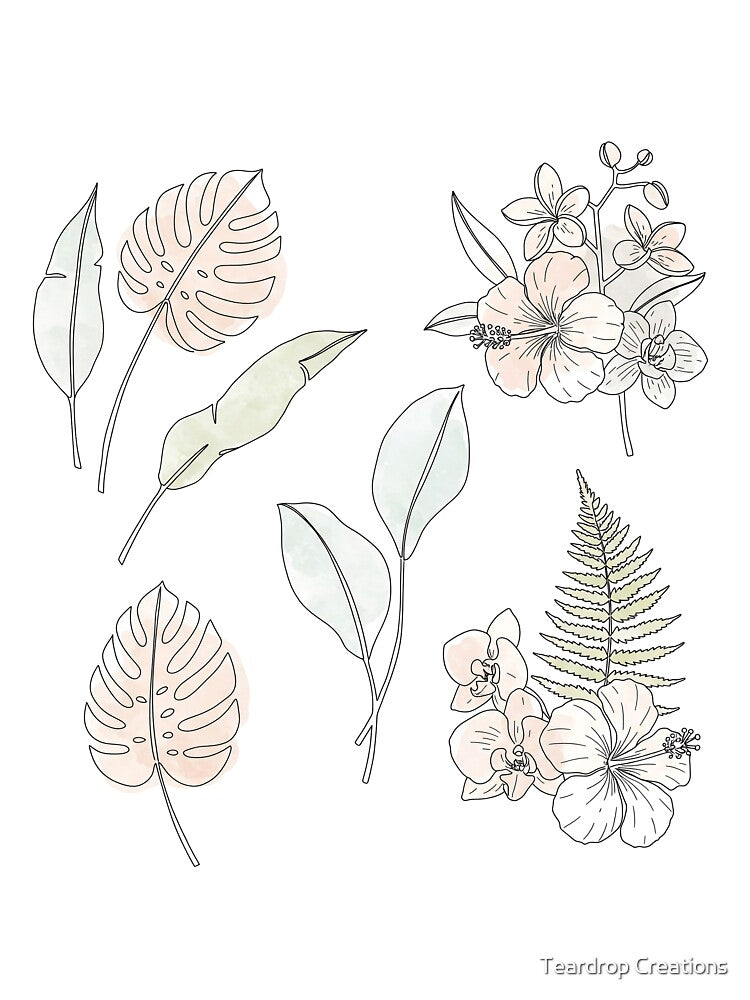 Botanical Line Art by Teardrop Creations