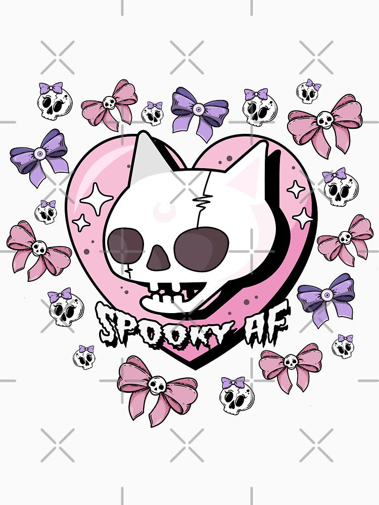 spooky AF skull and bows by sofiahawk