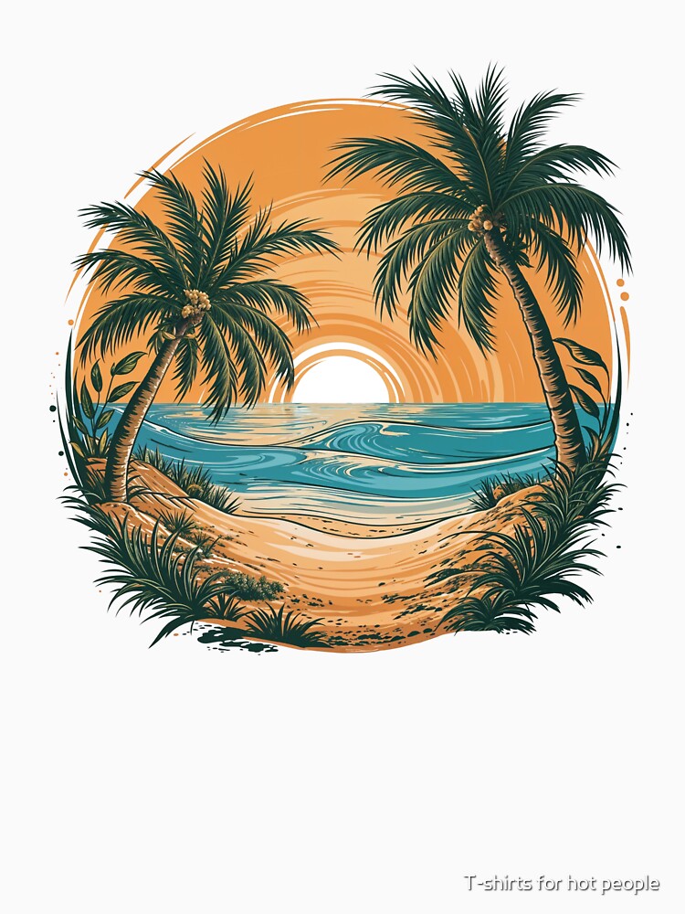Tropical Beach Sunset by T-shirts for hot people